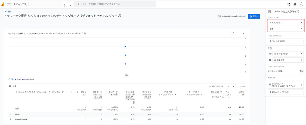 ディメンションや指標の変更・追加